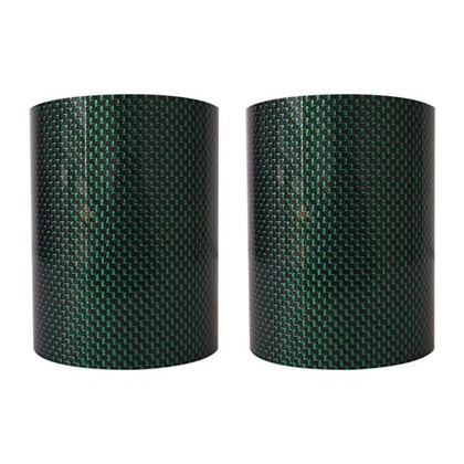 Rundrohr aus Kohlefaser mit grüngoldenem Draht