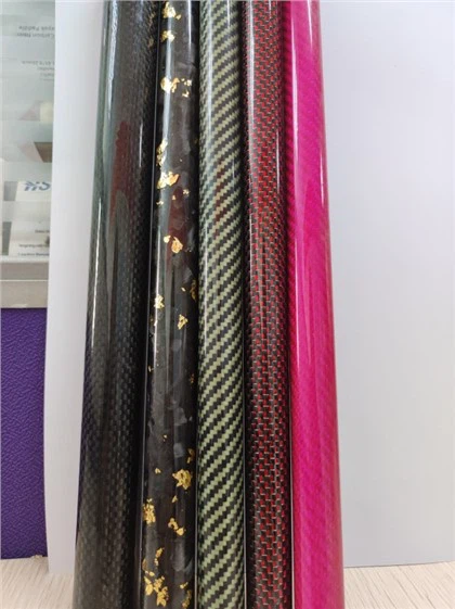 Bunte dünne Knolle aus Kohlefaser